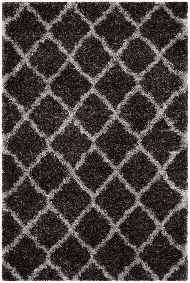 Safavieh Indie Shag Sgi322D Dark Grey / Grey Geometric Area Rug