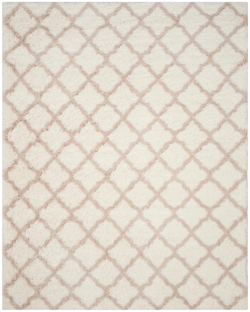 Safavieh Indie Shag Sgi322G Ivory / Mushroom Geometric Area Rug