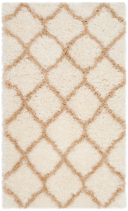 Safavieh Indie Shag Sgi322K Ivory / Light Beige Geometric Area Rug