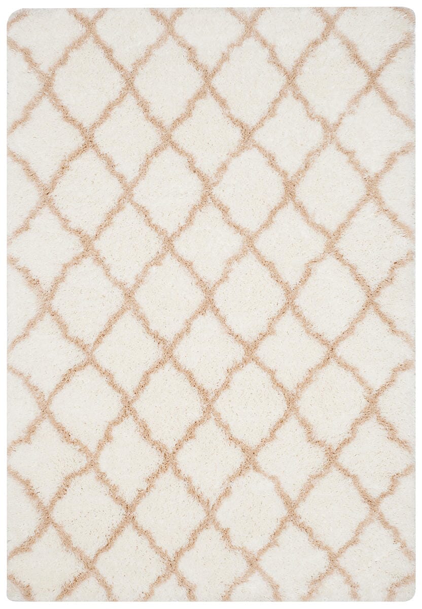 Safavieh Indie Shag Sgi322K Ivory / Light Beige Geometric Area Rug