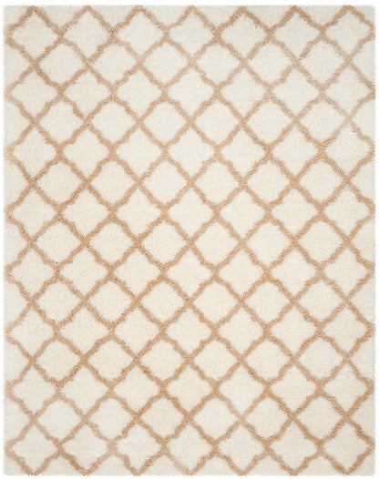 Safavieh Indie Shag Sgi322K Ivory / Light Beige Geometric Area Rug