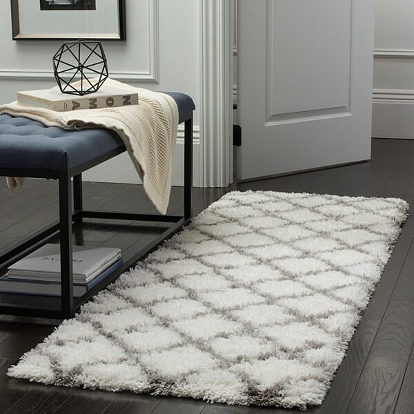 Safavieh Indie Shag Sgi322P Ivory / Grey Geometric Area Rug