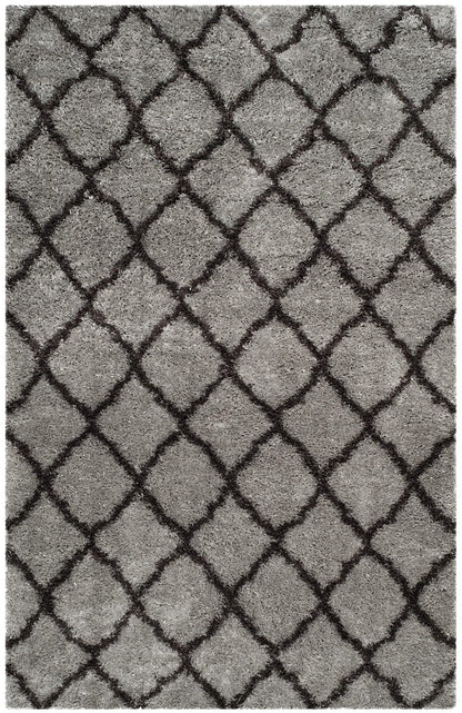 Safavieh Indie Shag Sgi322S Grey / Dark Grey Geometric Area Rug