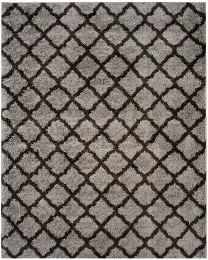 Safavieh Indie Shag Sgi322S Grey / Dark Grey Geometric Area Rug