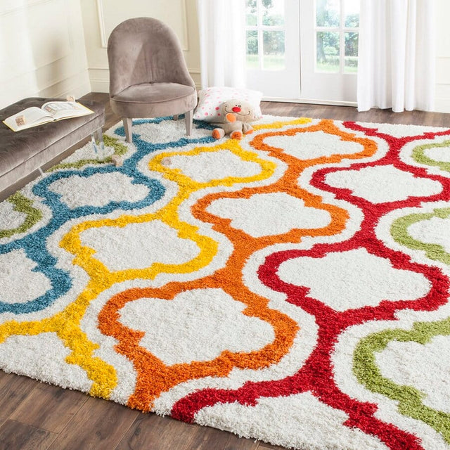 Safavieh Safavieh Kids Shag Sgk561A Ivory / Multi Rugs.