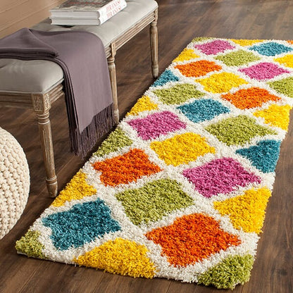 Safavieh Safavieh Kids Shag Sgk562A Ivory / Multi Geometric Area Rug