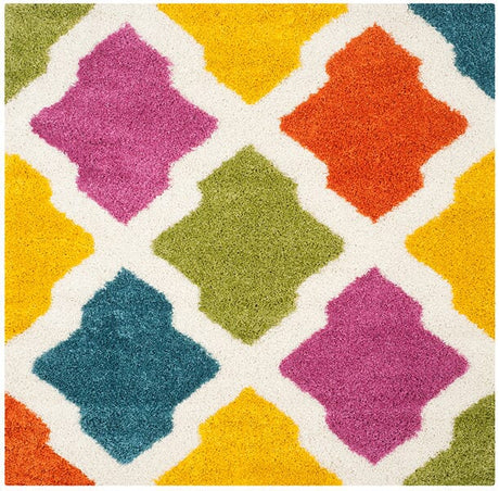 Safavieh Safavieh Kids Shag Sgk562A Ivory / Multi Rugs.