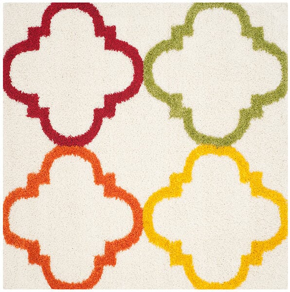 Safavieh Safavieh Kids Shag Sgk563A Ivory / Multi Rugs.