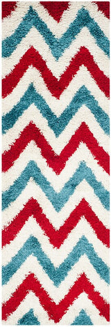Safavieh Safavieh Kids Shag Sgk564B Ivory / Red Rugs.