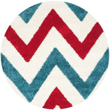 Safavieh Safavieh Kids Shag Sgk564B Ivory / Red Rugs.