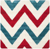Safavieh Safavieh Kids Shag Sgk564B Ivory / Red Rugs.