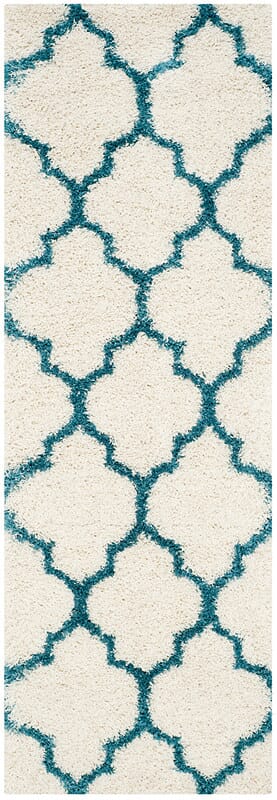 Safavieh Safavieh Kids Shag Sgk566C Ivory / Blue Geometric Area Rug