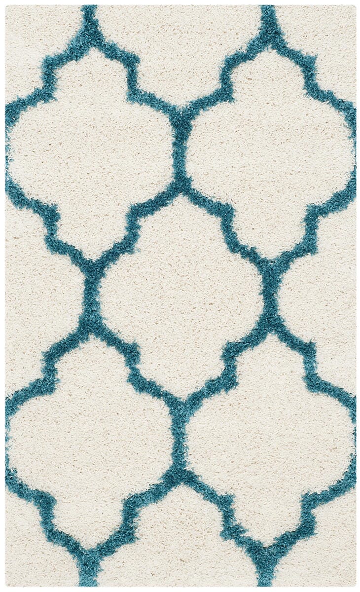 Safavieh Safavieh Kids Shag Sgk566C Ivory / Blue Geometric Area Rug