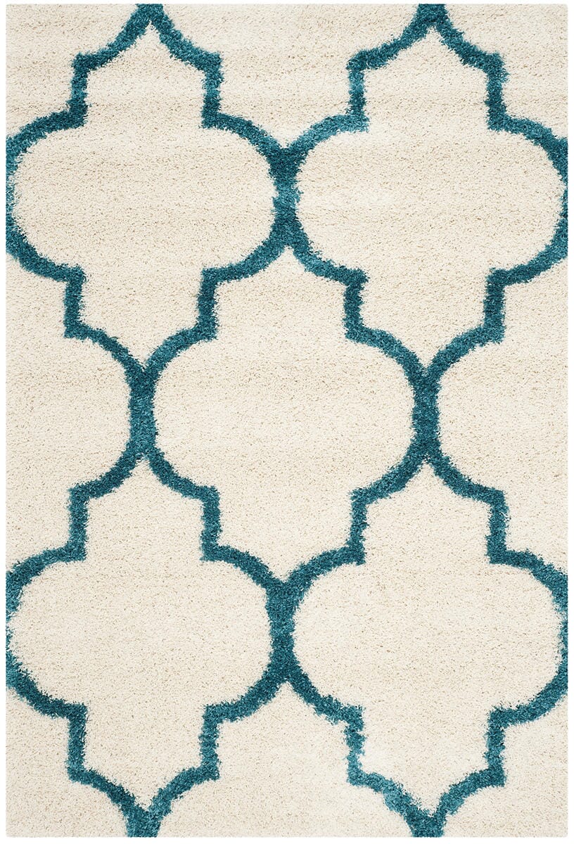 Safavieh Safavieh Kids Shag Sgk566C Ivory / Blue Geometric Area Rug