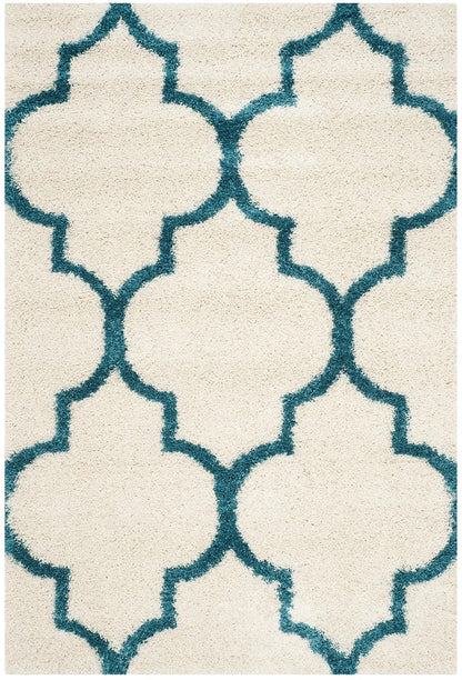 Safavieh Safavieh Kids Shag Sgk566C Ivory / Blue Geometric Area Rug