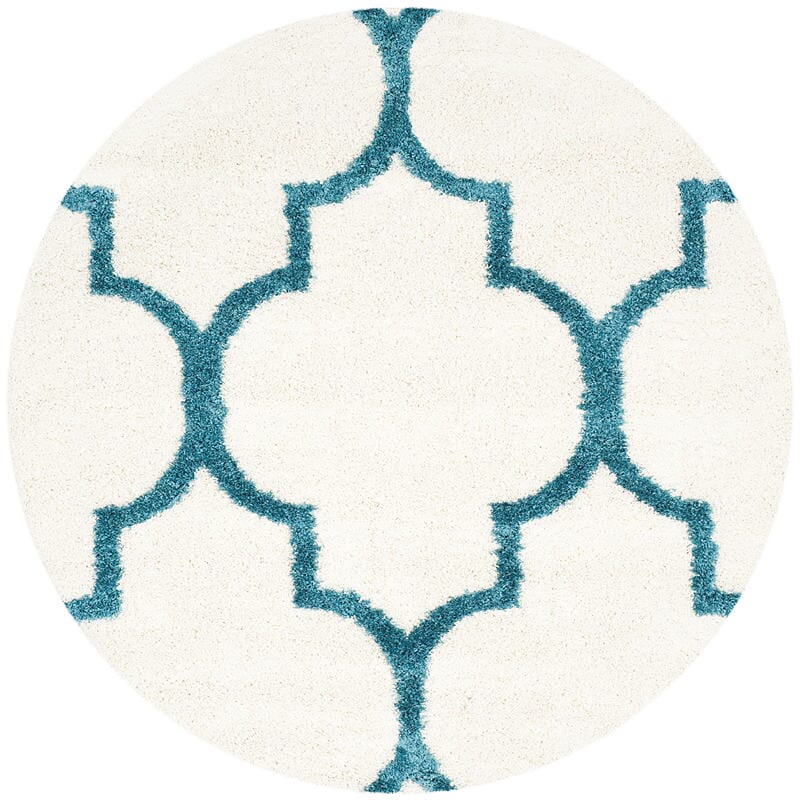 Safavieh Safavieh Kids Shag Sgk566C Ivory / Blue Geometric Area Rug