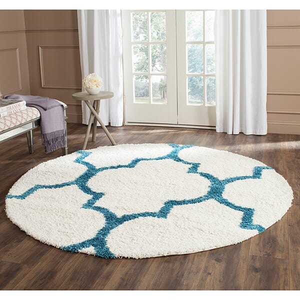 Safavieh Safavieh Kids Shag Sgk566C Ivory / Blue Geometric Area Rug