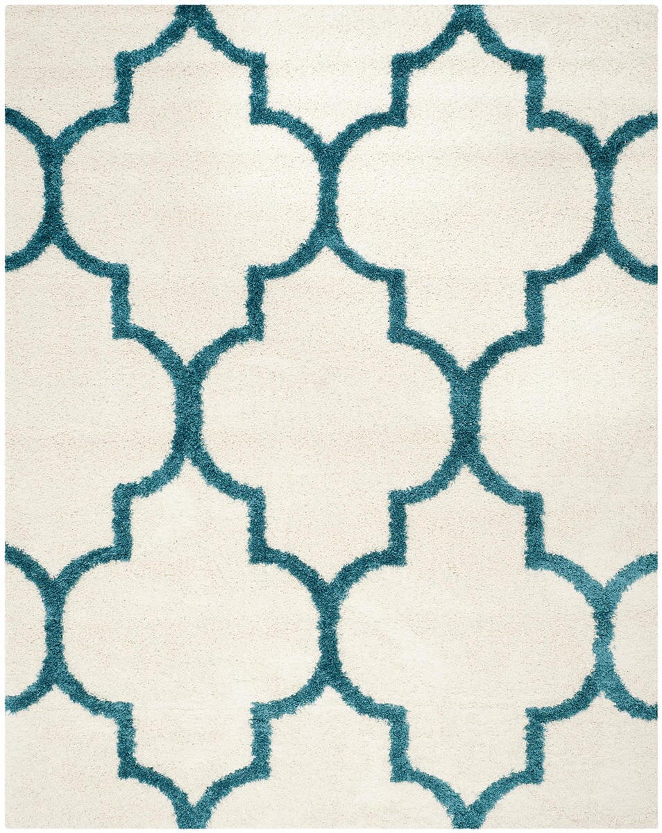 Safavieh Safavieh Kids Shag Sgk566C Ivory / Blue Geometric Area Rug