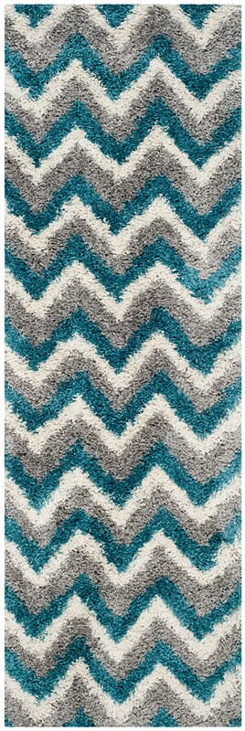 Safavieh Safavieh Kids Shag Sgk568C Ivory / Blue Rugs.