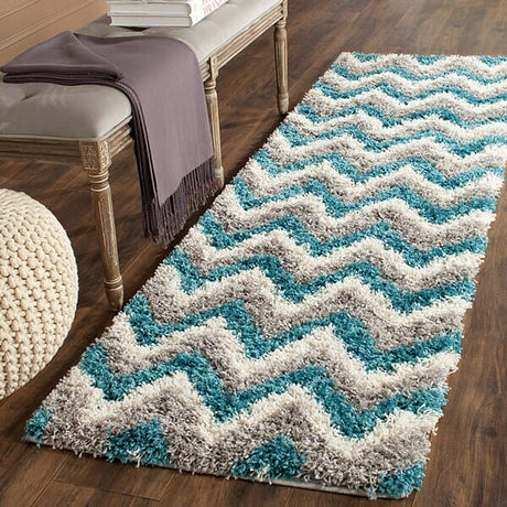 Safavieh Safavieh Kids Shag Sgk568C Ivory / Blue Rugs.