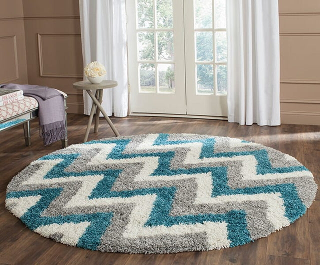 Safavieh Safavieh Kids Shag Sgk568C Ivory / Blue Rugs.