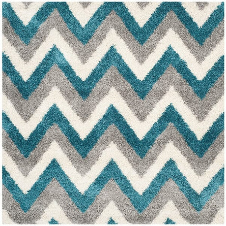 Safavieh Safavieh Kids Shag Sgk568C Ivory / Blue Rugs.