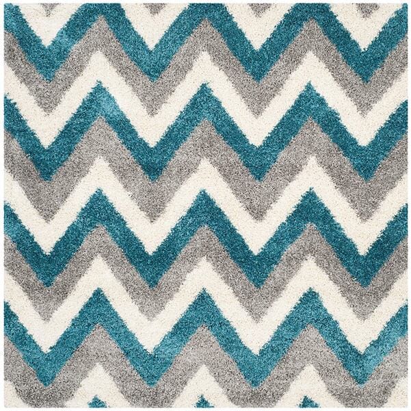 Safavieh Safavieh Kids Shag Sgk568C Ivory / Blue Rugs.