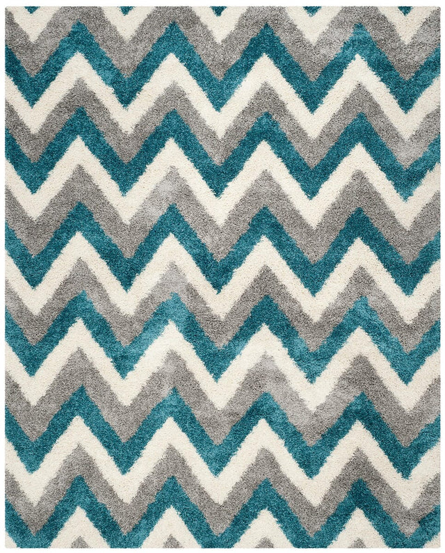 Safavieh Safavieh Kids Shag Sgk568C Ivory / Blue Rugs.