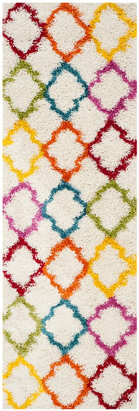 Safavieh Safavieh Kids Shag Sgk569A Ivory / Multi Geometric Area Rug