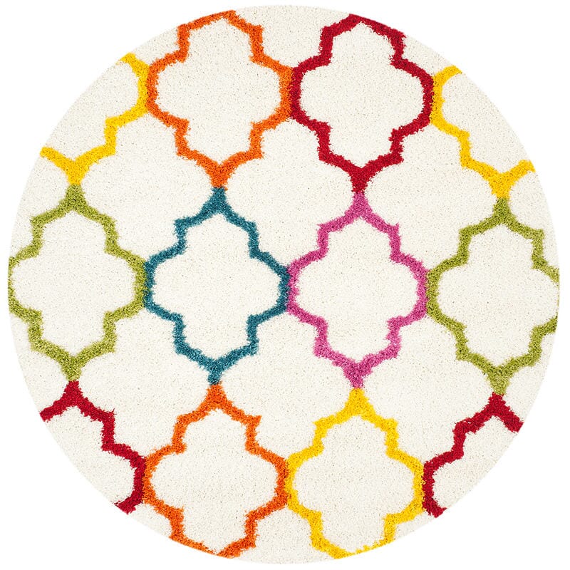 Safavieh Safavieh Kids Shag Sgk569A Ivory / Multi Geometric Area Rug