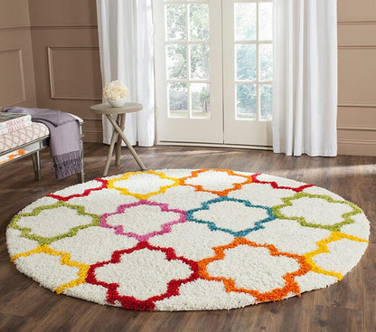 Safavieh Safavieh Kids Shag Sgk569A Ivory / Multi Geometric Area Rug