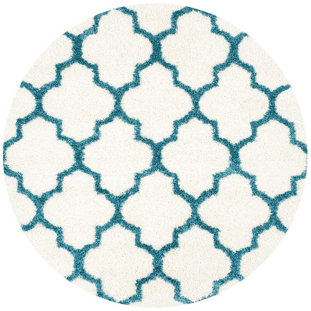 Safavieh Safavieh Kids Shag Sgk569C Ivory / Blue Geometric Area Rug