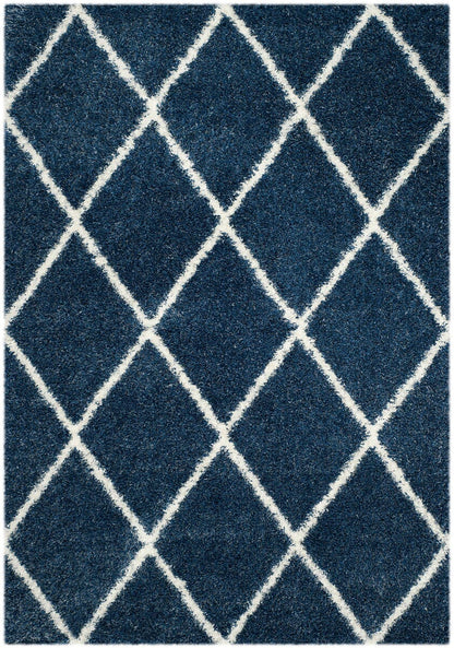 Safavieh Montreal Shag Sgm831A Blue / Ivory Shag Area Rug