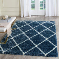 Safavieh Montreal Shag Sgm831A Blue / Ivory Shag Area Rug