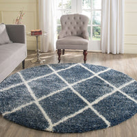 Safavieh Montreal Shag Sgm831A Blue / Ivory Shag Area Rug