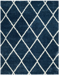 Safavieh Montreal Shag Sgm831A Blue / Ivory Shag Area Rug