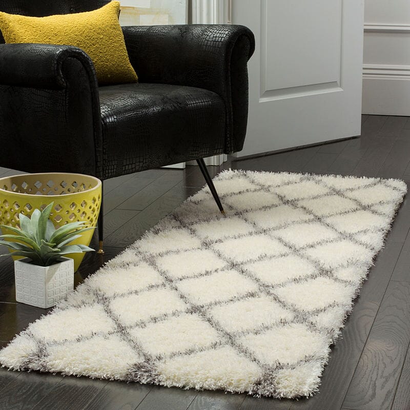 Safavieh Montreal Shag Sgm831B Ivory / Grey Shag Area Rug