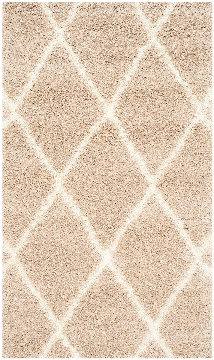 Safavieh Montreal Shag Sgm831C Beige / Ivory Geometric Area Rug