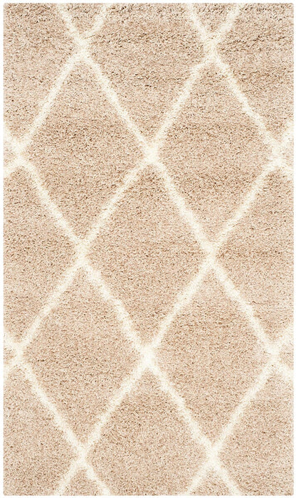 Safavieh Montreal Shag Sgm831C Beige / Ivory Geometric Area Rug