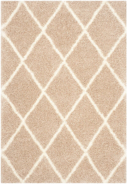 Safavieh Montreal Shag Sgm831C Beige / Ivory Geometric Area Rug