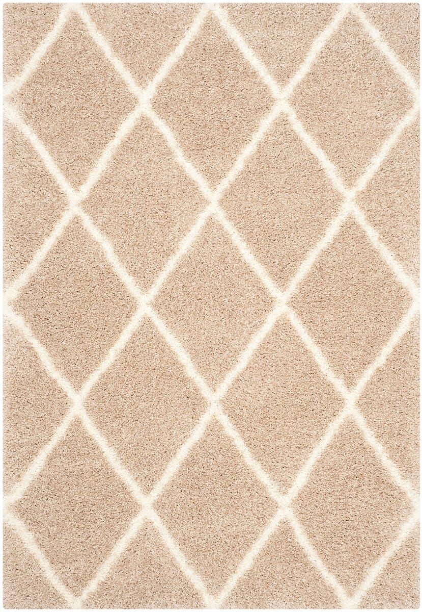 Safavieh Montreal Shag Sgm831C Beige / Ivory Geometric Area Rug