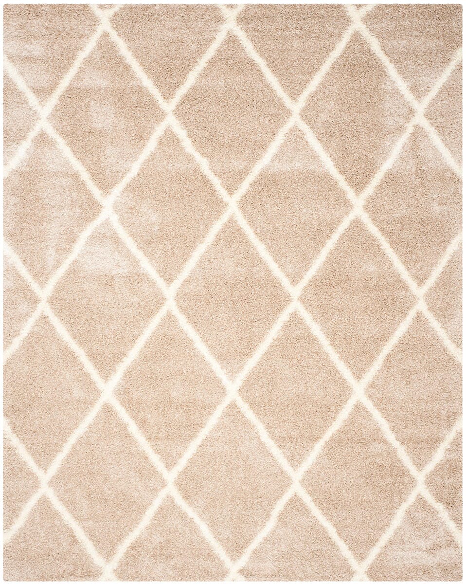 Safavieh Montreal Shag Sgm831C Beige / Ivory Geometric Area Rug