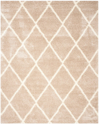 Safavieh Montreal Shag Sgm831C Beige / Ivory Geometric Area Rug