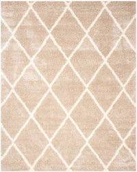 Safavieh Montreal Shag Sgm831C Beige / Ivory Geometric Area Rug