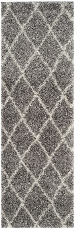 Safavieh Montreal Shag Sgm831D Grey / Ivory Geometric Area Rug