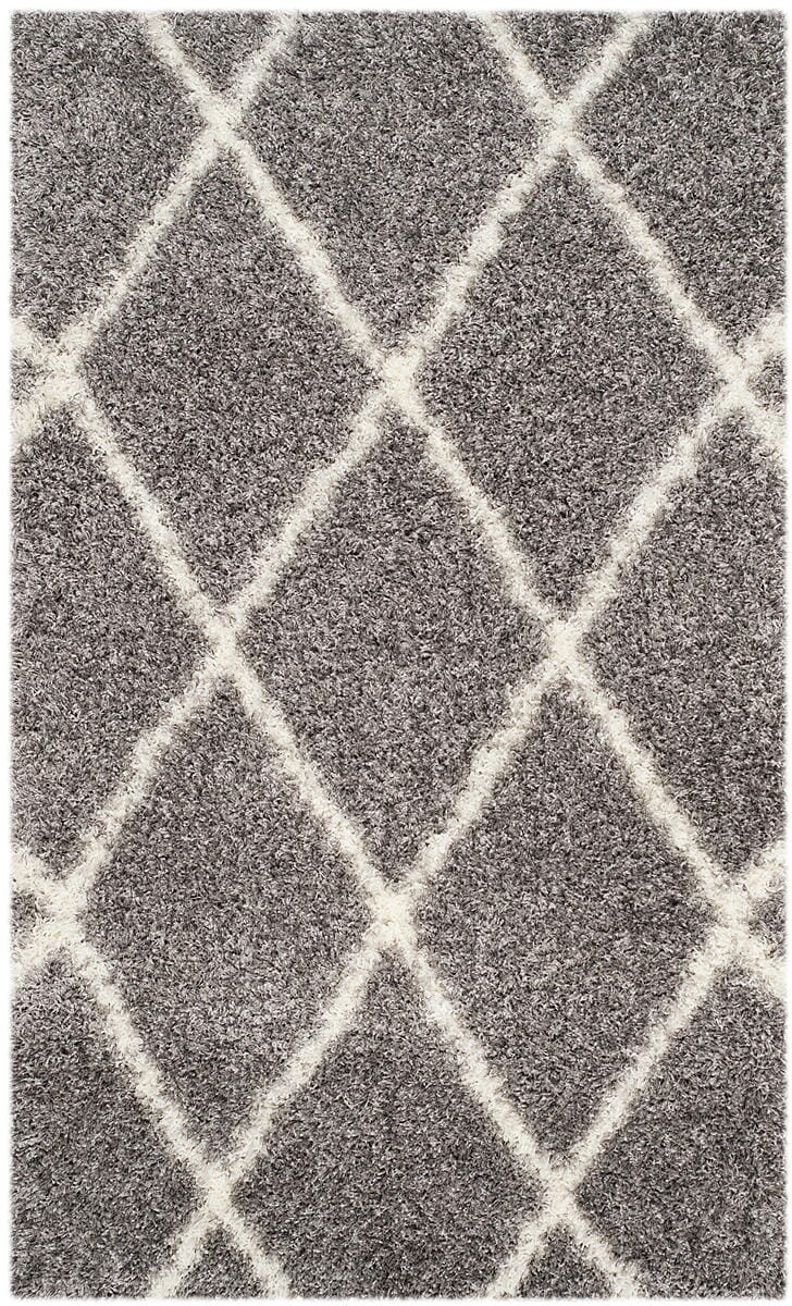 Safavieh Montreal Shag Sgm831D Grey / Ivory Geometric Area Rug