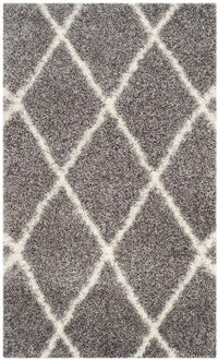 Safavieh Montreal Shag Sgm831D Grey / Ivory Geometric Area Rug