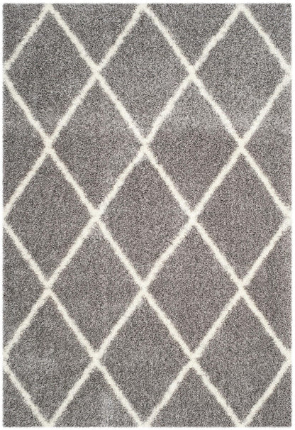 Safavieh Montreal Shag Sgm831D Grey / Ivory Geometric Area Rug