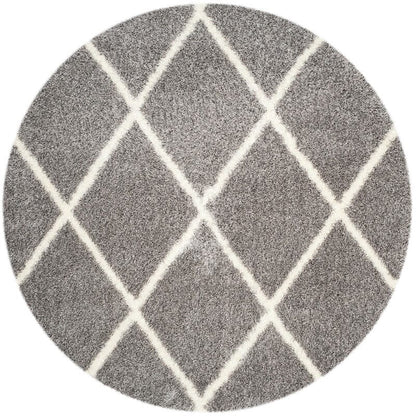 Safavieh Montreal Shag Sgm831D Grey / Ivory Geometric Area Rug