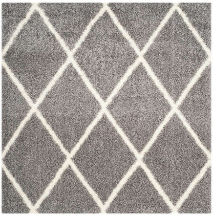 Safavieh Montreal Shag Sgm831D Grey / Ivory Geometric Area Rug